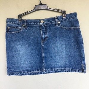 VTG Y2K Jolete Denim Mini Skirt Women's 13/14 Medium Wash 100% Cotton
